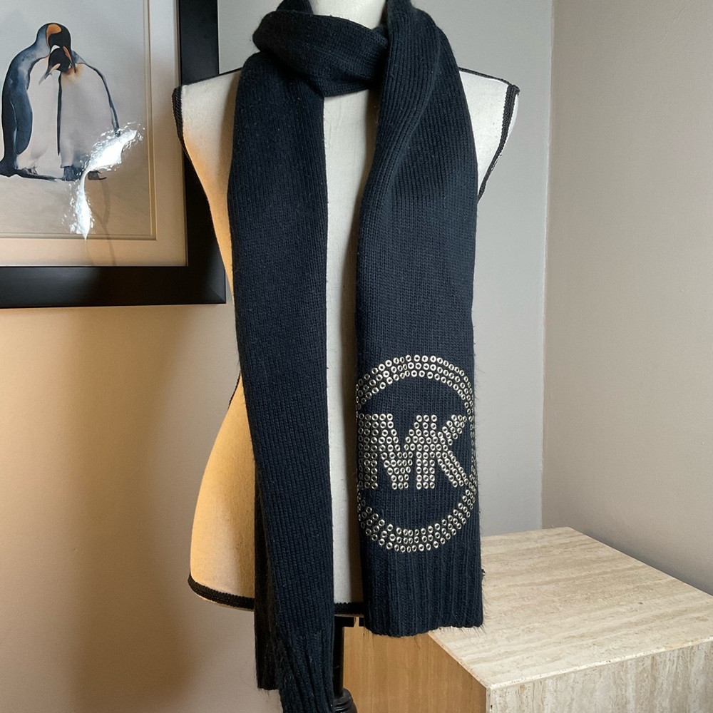 Michael Kors black studded scarf, EUC